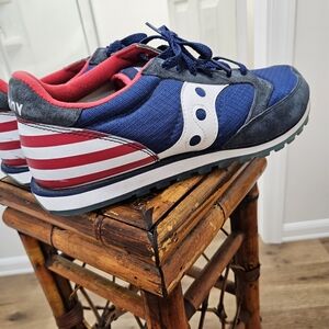 Saucony Kids Blue and Red Sneakers